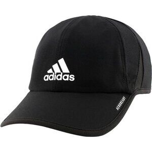 adidas Black Superlite Cap Running Hat Mens Golf Hat Lightweight UPF 50